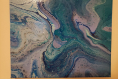 Blue & Purple Wave Fluid Acrylic Painting