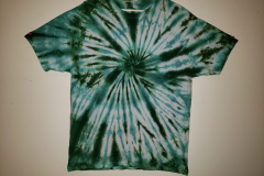 Green & Teal Spiral Tie Dye T-Shirt